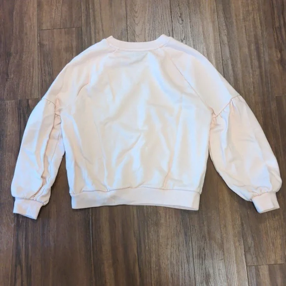 Aerie Balloon Sleeve Drop Shoulder Sweatshirt Baby Pink - Picture 3 of 6